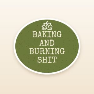 Baking And Burning Shit sticker by Blooming Lotus