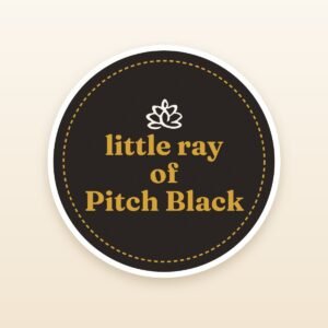 Little Ray Of Pitch Black sticker by Blooming Lotus